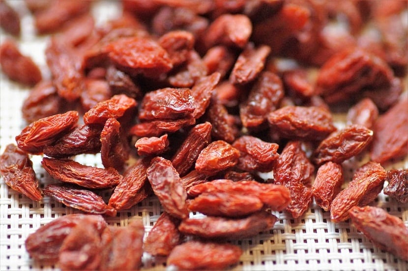 El secado de las Bayas Goji