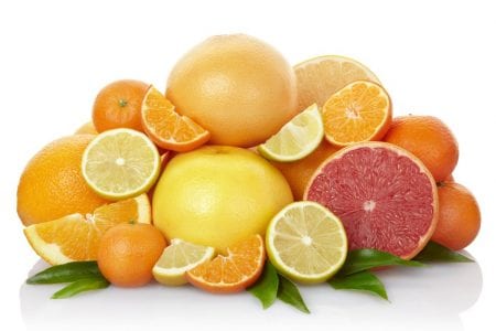 Selección de frutas de temporada de invierno
