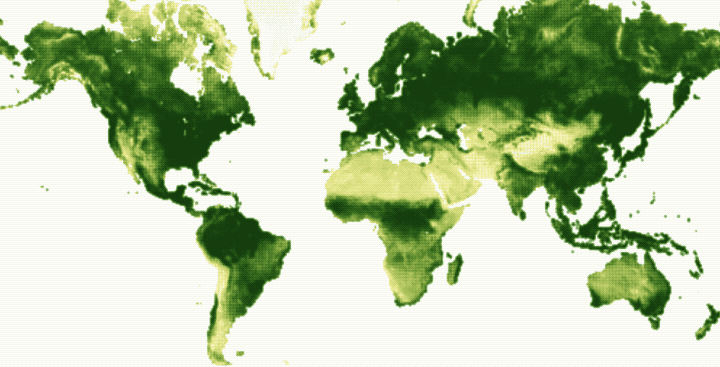 Respiración de la Tierra durante un año