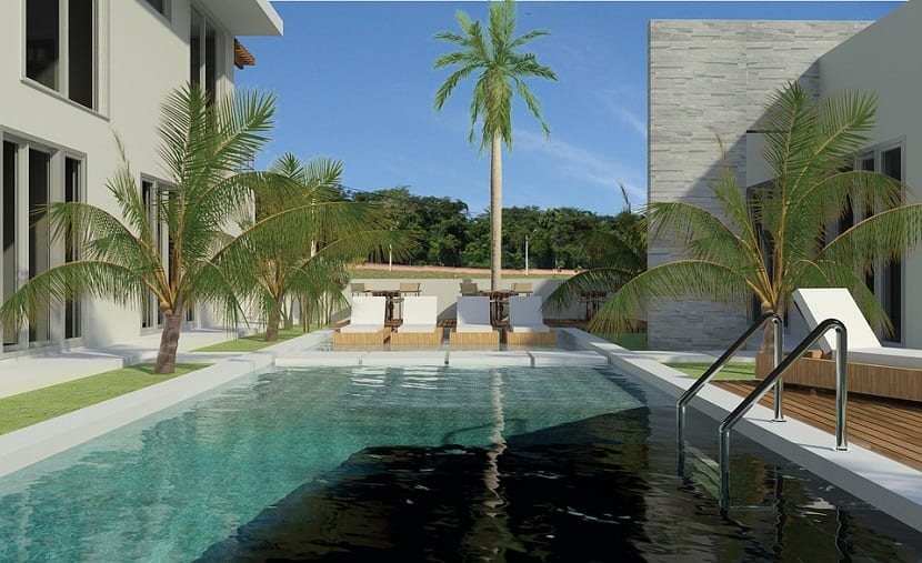 jardines con piscina