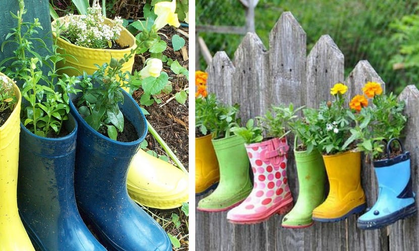 Macetas con zapatos y botas viejas: qué aguanta y qué cabe