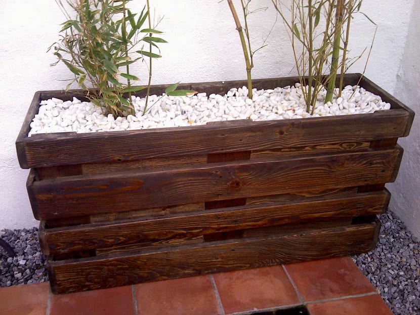 Macetas hechas con pallets