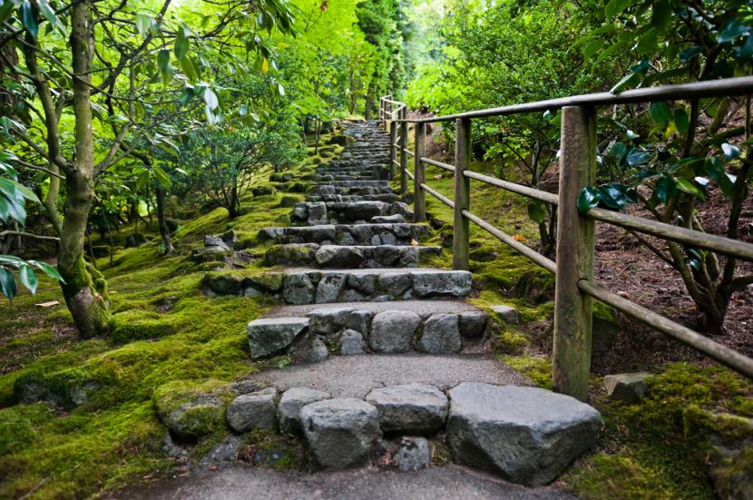 Escalera de jardín