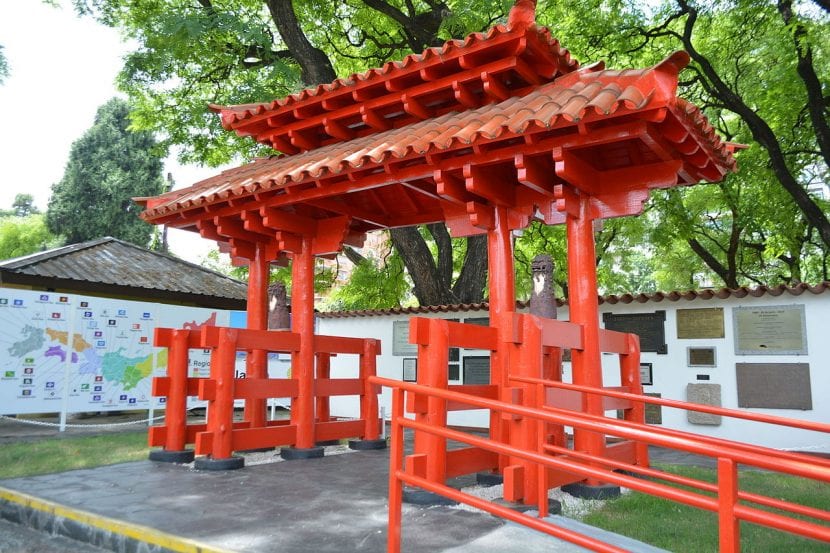 Vista del jardín Japonés de Buenos Aires