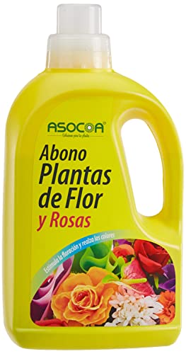 ASOCOA COA100 Abono Plantas de Flor y Rosas 1 litro, Amarillo, Plantas con flor