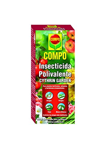 COMPO Cythrin Garden Insecticida Polivalente, Para plantas hortícolas, arbustos y ornamentales, Control de plagas más habituales, Apto para jardinería exterior doméstica, 100 ml