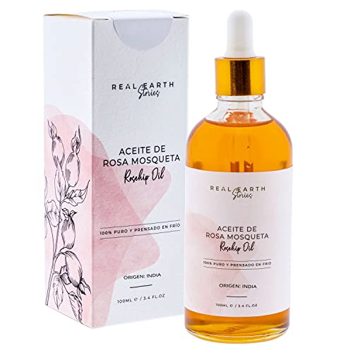 100ml Aceite de Rosa Mosqueta 100% Puro Prensado en frio- Aceite cicatrizante, despigmentante, antiestrías, antiarrugas y regenerador. Perfecto para el tratamiento de acne, manchas y estrías