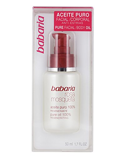 Babaria Rosa Mosqueta Aceite Puro Facial, Blanco, 50 Mililitros