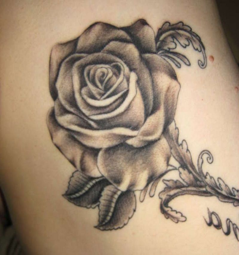 el significado de las rosas negras, tatuaje