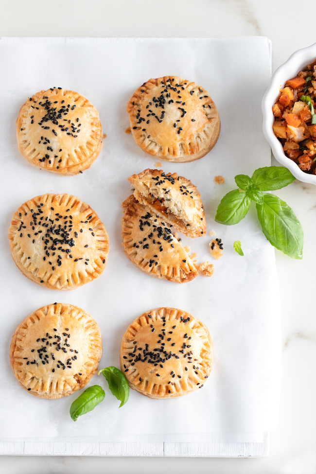 Pasteles vegetarianos salados