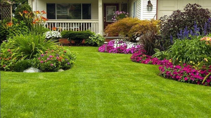 jardín decorado