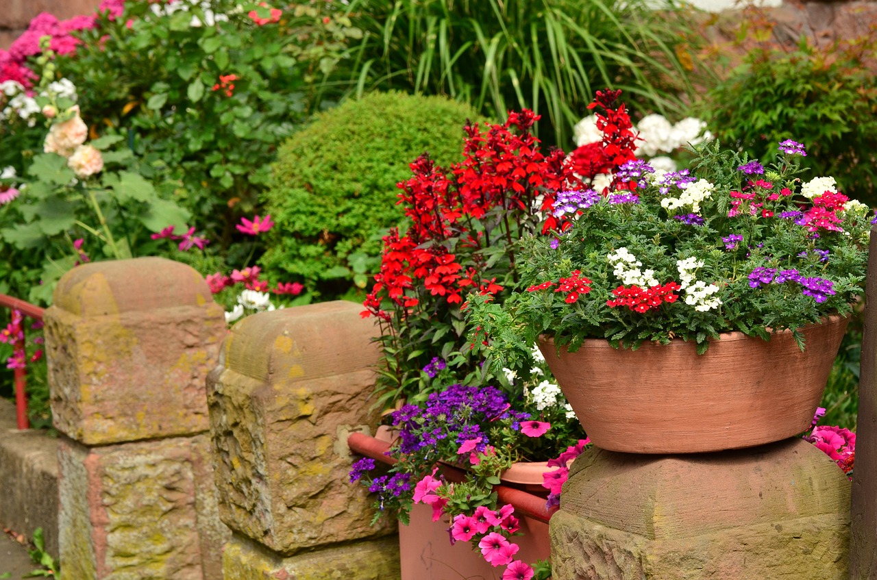 Las flores son perfectas para decorar terrazas
